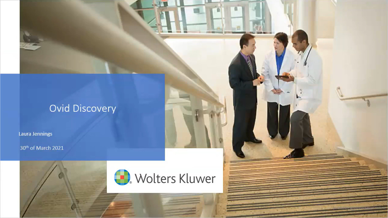 Screenshot of Ovid Discovery Update and Market Review video