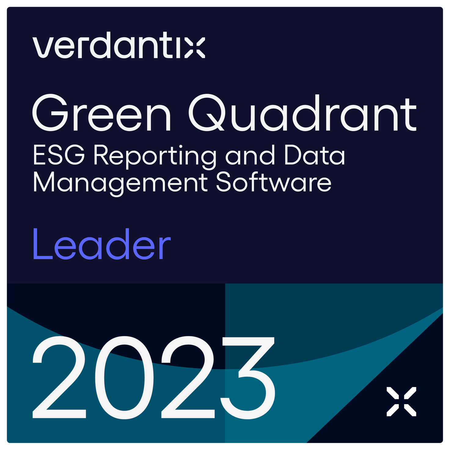 Verdantix GQ - BLUE - ESG Reporting and Data Management Software - Leader 2023