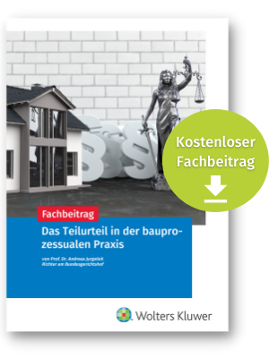 Download Fachbeitrag Teilurteil Bauprozess