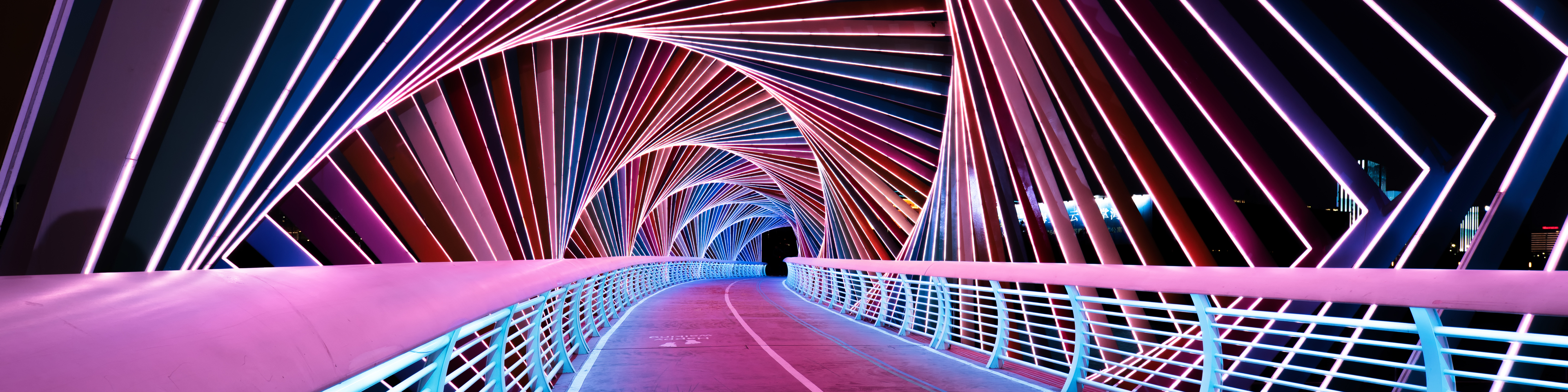 Rainbow Bridge at night