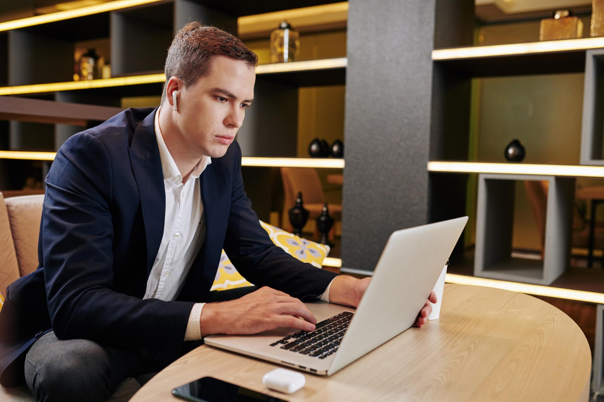 Man reviewing an apostillized copy of documents