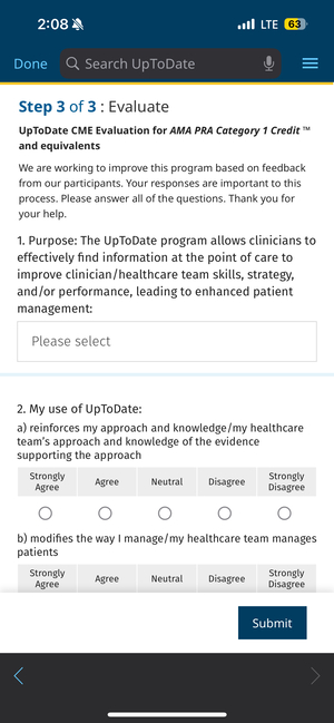 mobile CME evaluation