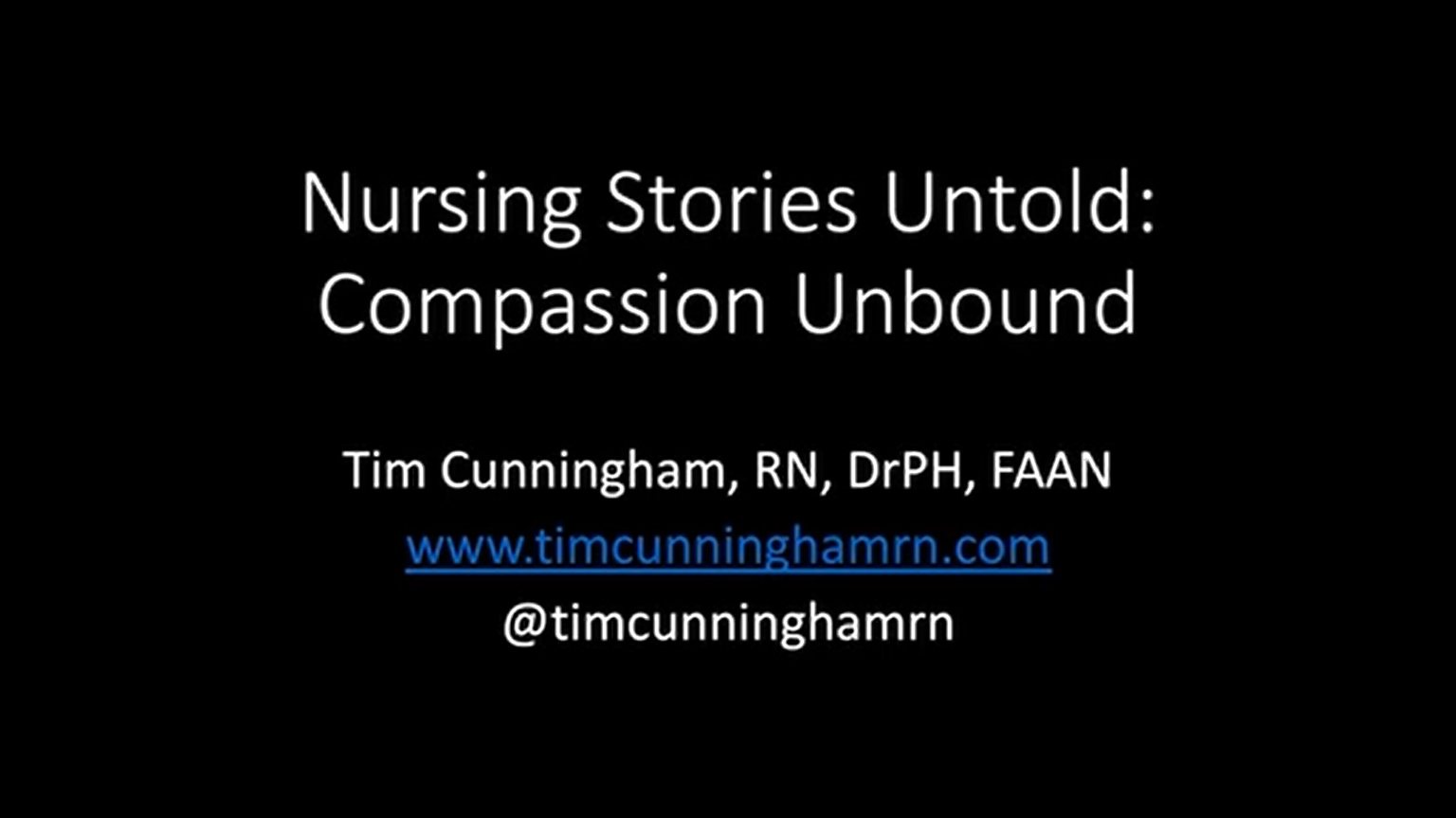 Screenshot of Nursing stories untold: Compassion unbound video