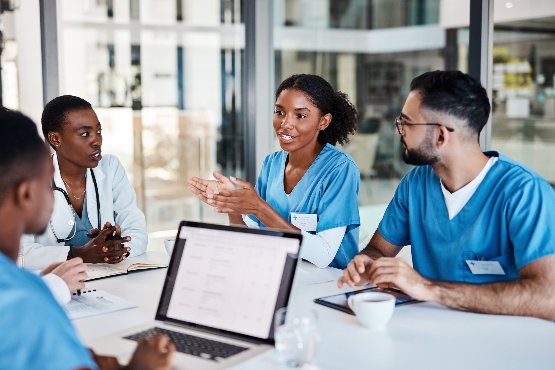 Group of nurses meeting