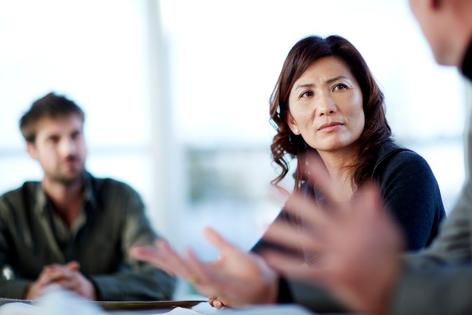 Business people talking in meeting