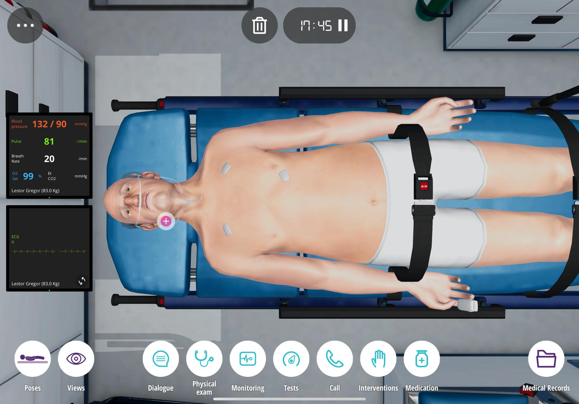 pre-hospital patient evaluation and care virtual scenario