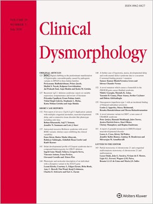 Clinical Dysmorphology cover