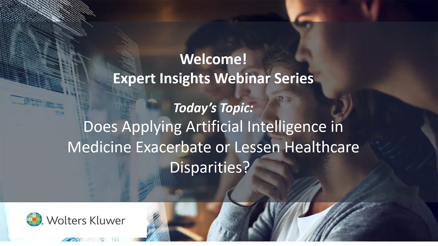 Screenshot of Does applying artificial intelligence in medicine exacerbate or lessen healthcare disparities? video