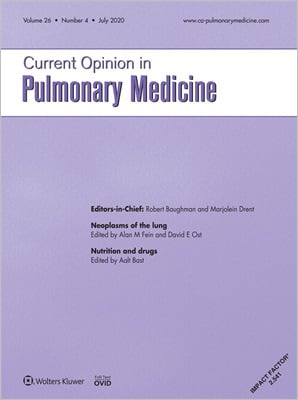 Current Opinion in Pulmonary Medicine cover