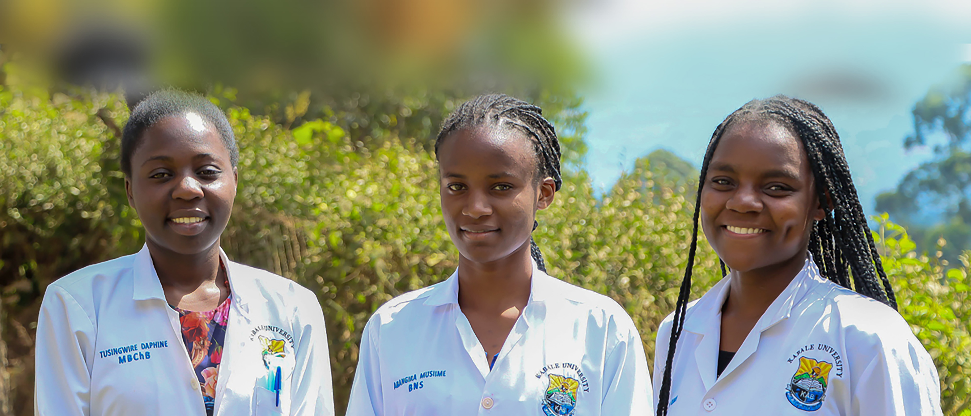 A few students at Kabale University School of Medicine (KABSOM) in Southern Uganda