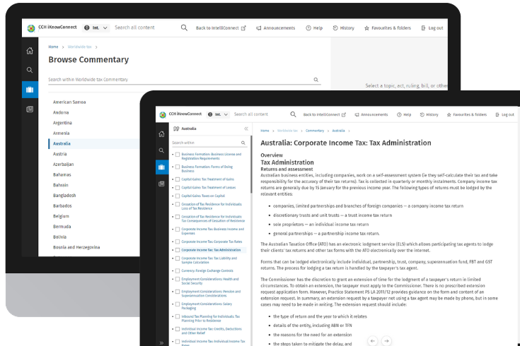 CCH iKnowConnect - Worldwide Tax - AU 2