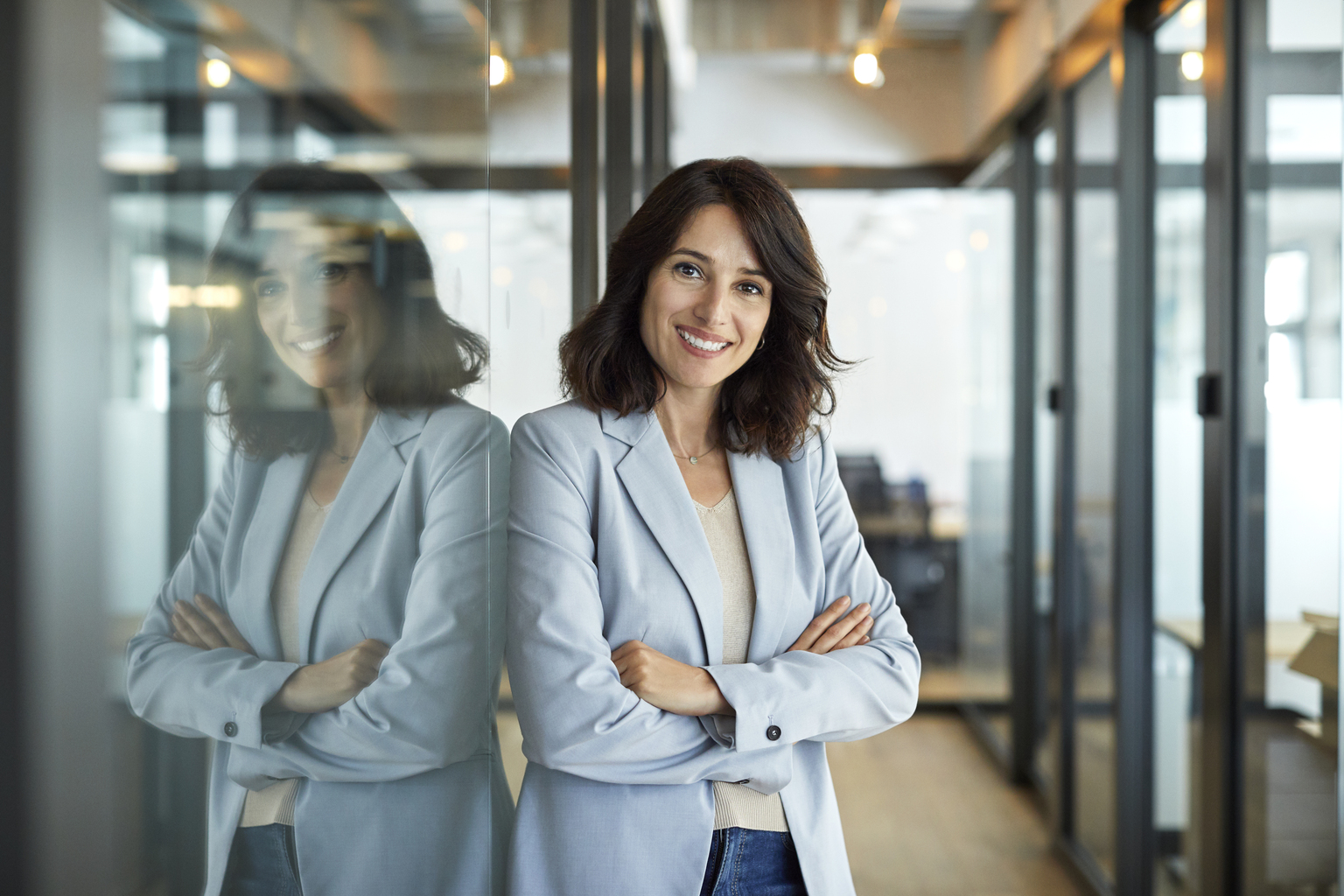 Portrait of confident businesswoman in office