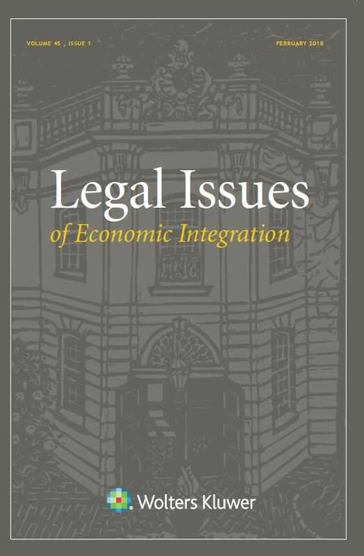 Journal Legal Issues of Economic Integration