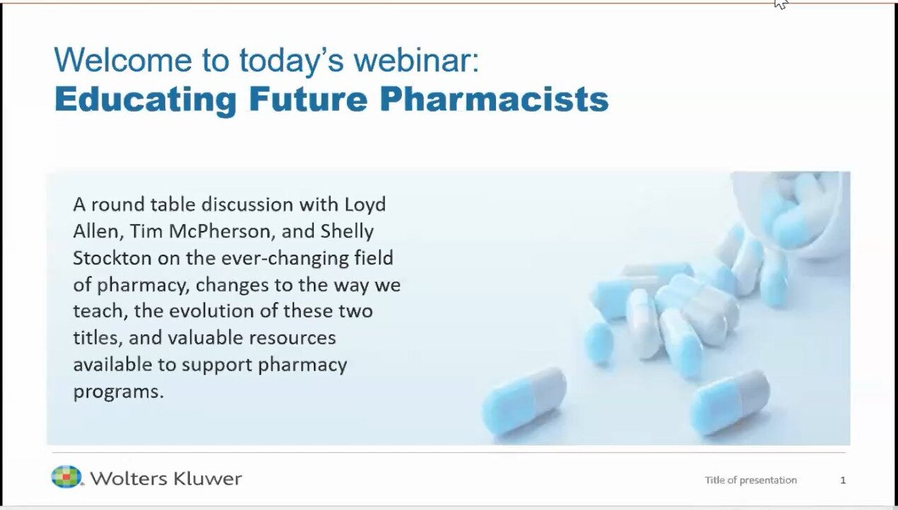 Screenshot of Educating Future Pharmacists video