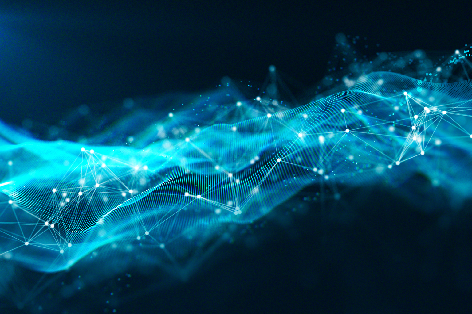 Digital data of particle wave and network connection