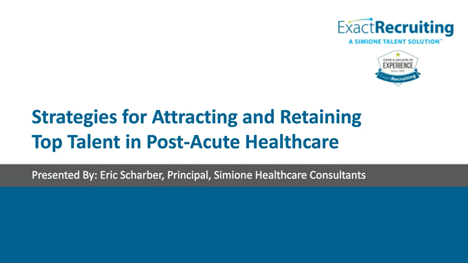 Screenshot of Strategies to attract and retain top talent in post-acute care video