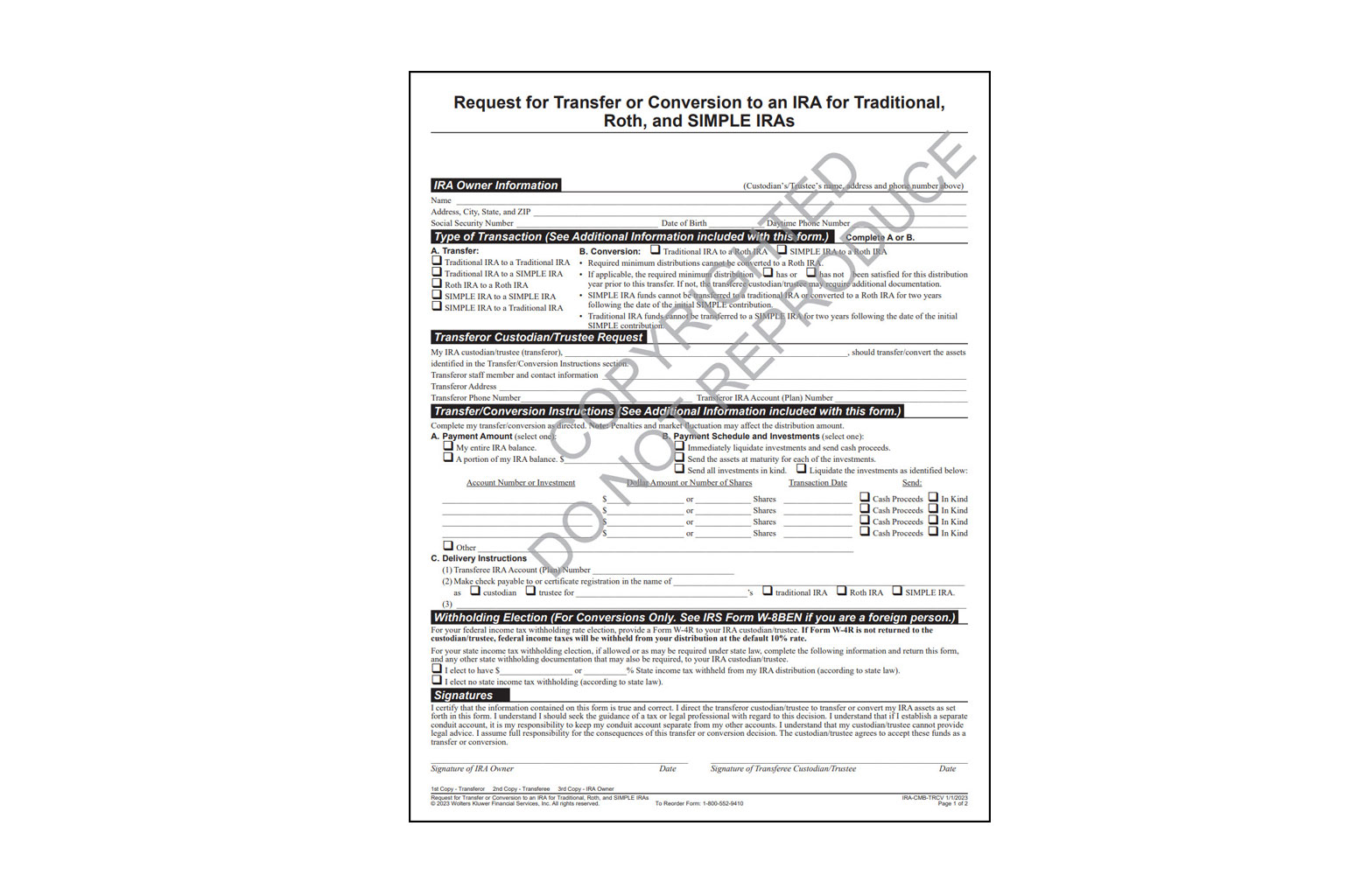 Printed Ira Hsa And Mortgage Materials Wolters Kluwer 8074