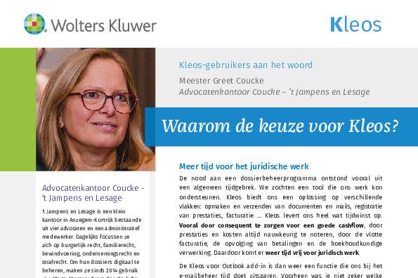 Kleos Testimonial Meester Coucke