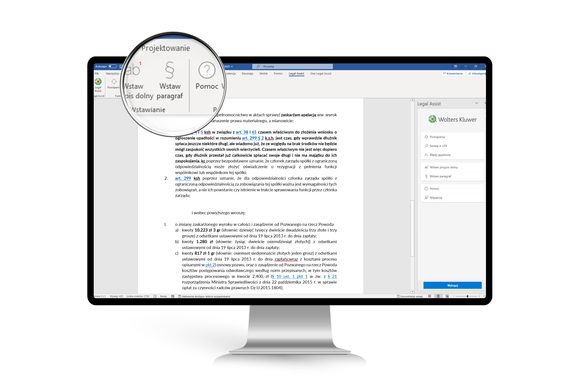 LegalAssist - wstaw paragraf