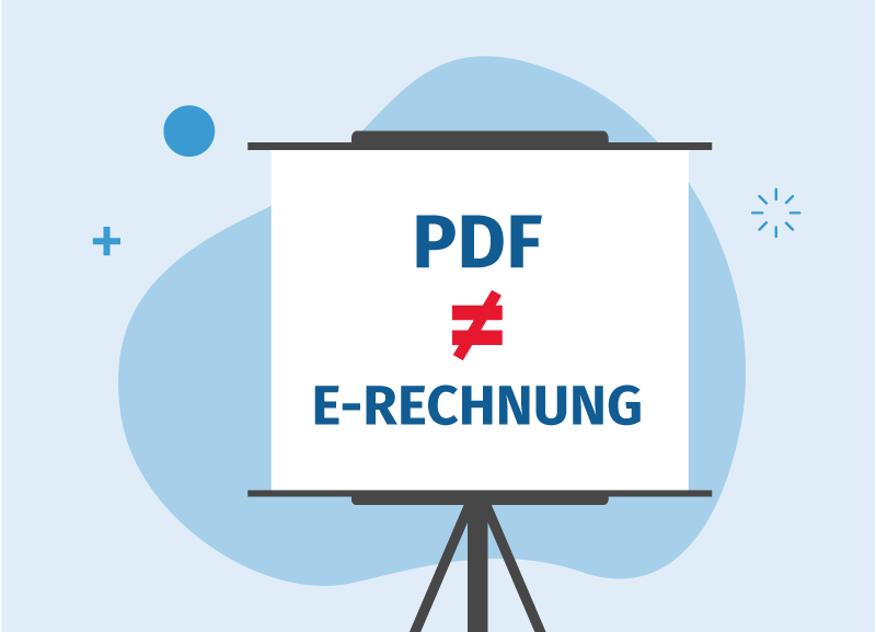 Grafik die zeigt, dass das PDF Format nicht dem E-Rechnungsformat entspricht