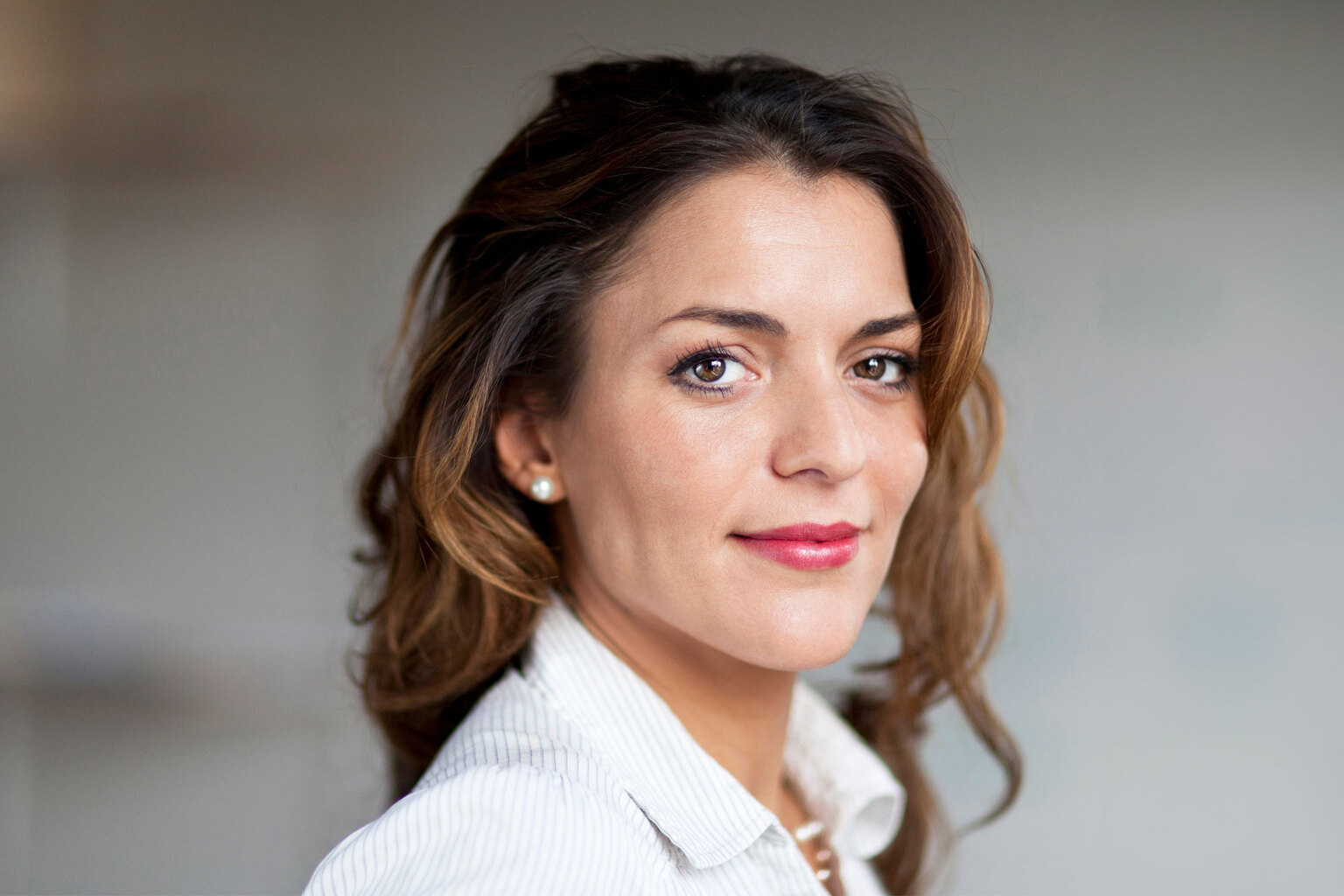 Business woman portrait looking directly at the camera