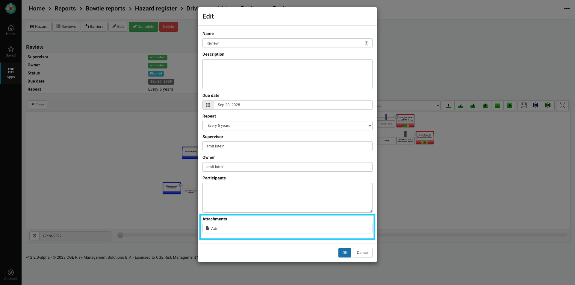 Add an attachment to your hazard review - part 2