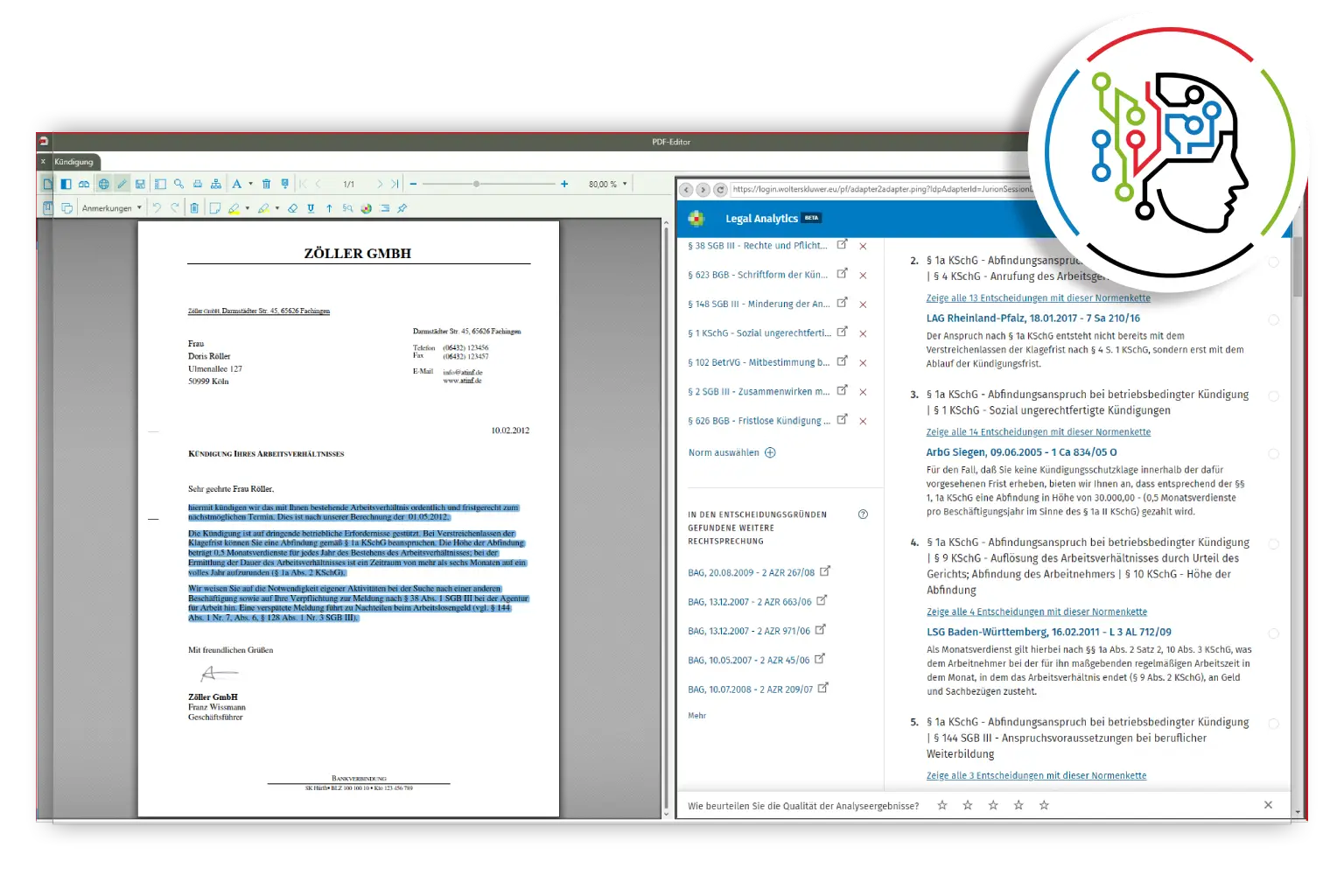 AnNoText integriert KI gestützte Fallanalyse Legal Analytics 