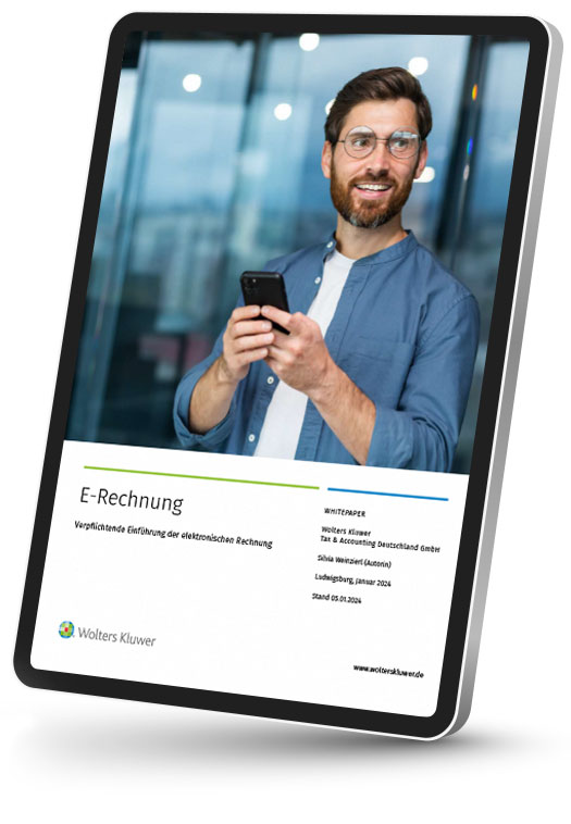 Tablet zeigt das Whitepaper zur E-Rechnung