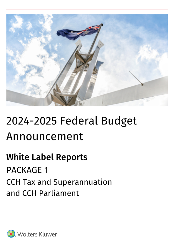 WK Federal Budget 2024-2025 Reports Package 1