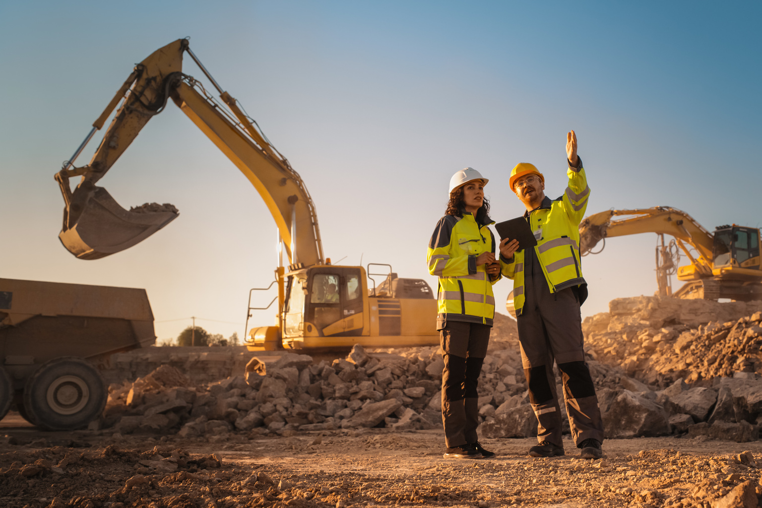 construction supervisors on a construction site