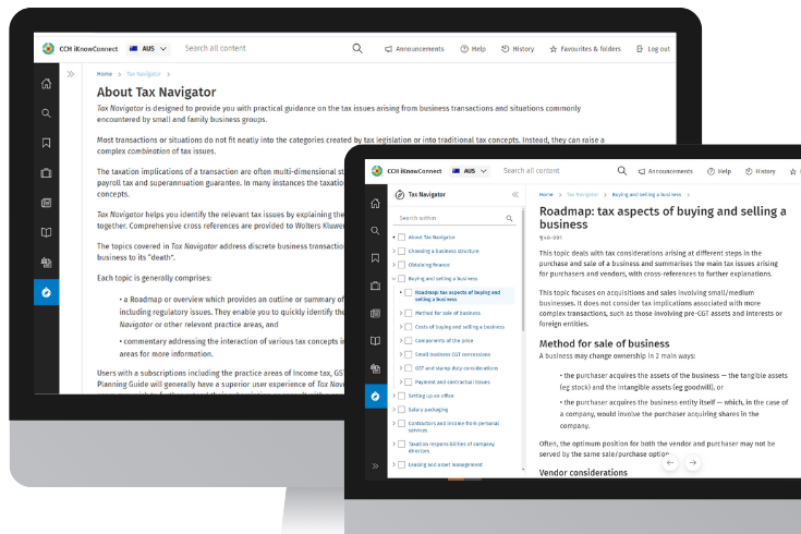 CCH iKnowConnect - Tax Navigator AU