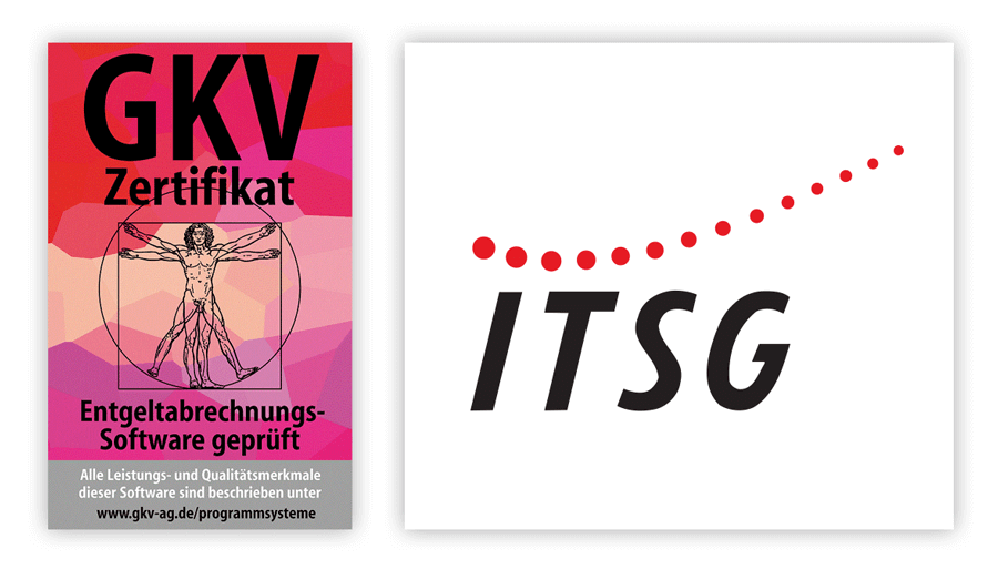 GKV Zertifikat und ITSG Logo