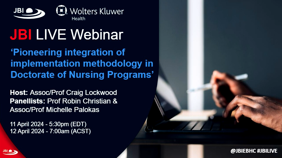 JBI LIVE: Pioneering integration of implementation methodology in Doctorate of Nursing Programs