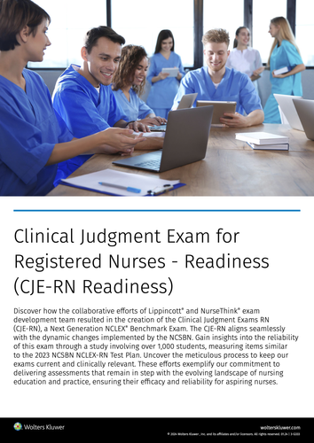 Clinical judgment exam for registered nurses: Readiness
