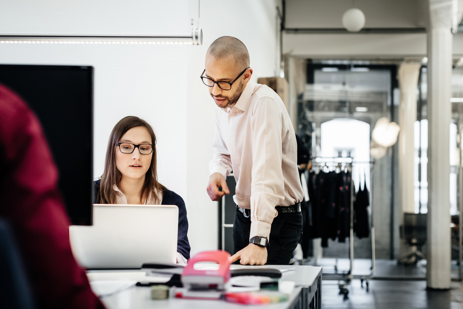 Business people working in an office room