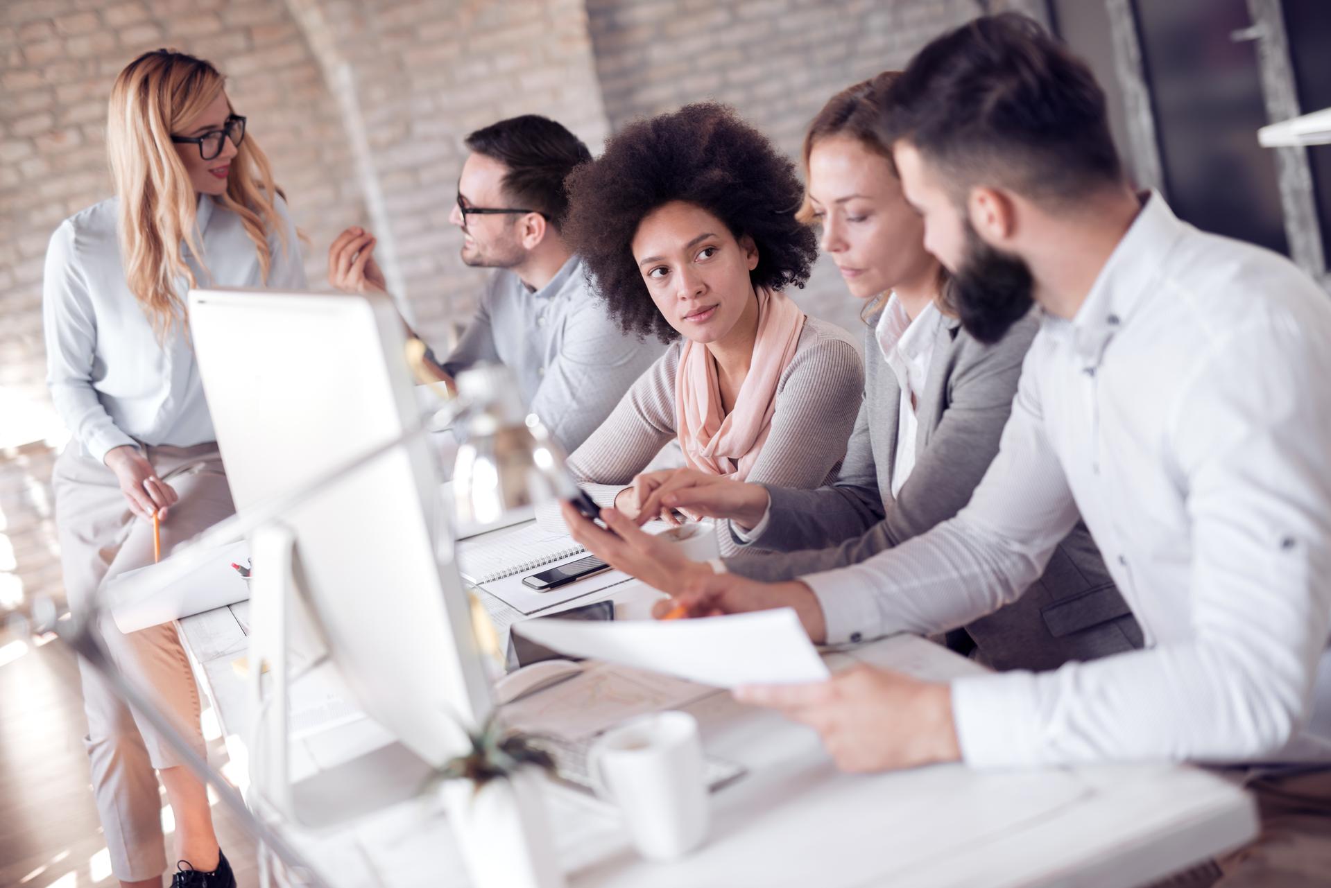 Business people working as a team in the office