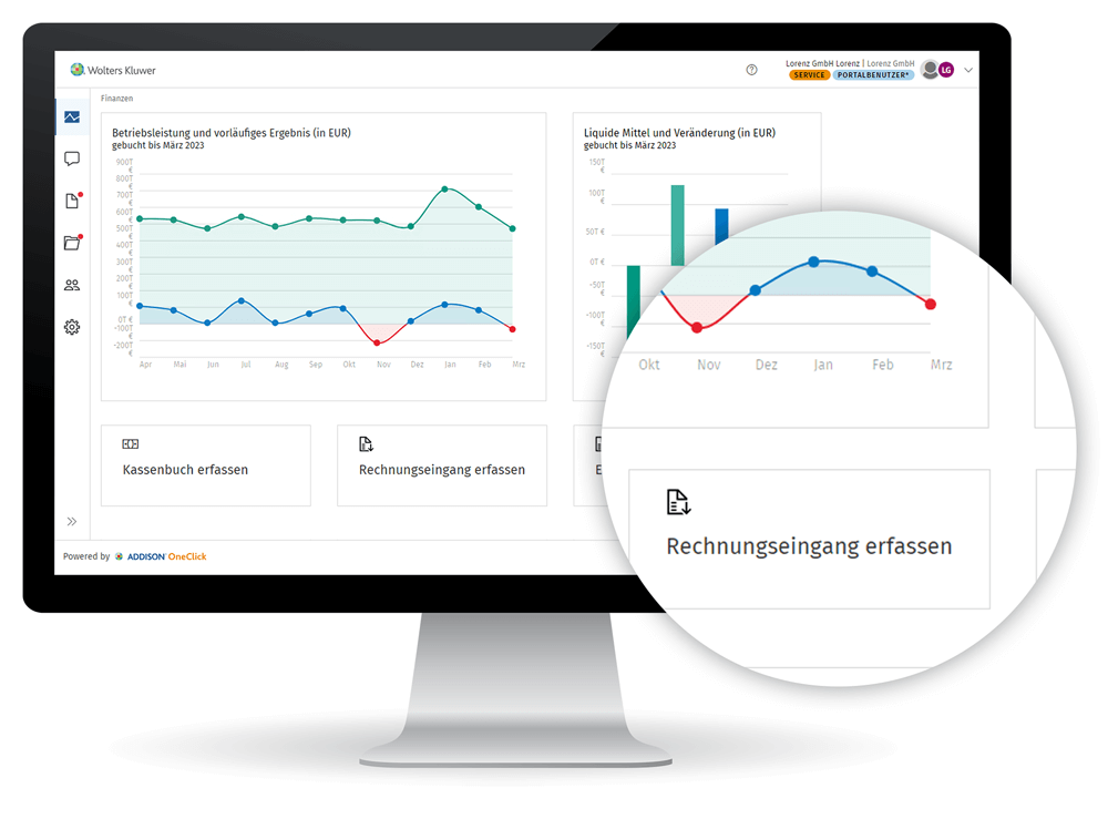 ADDISON OneClick Rechnungsamanagement Screenshot