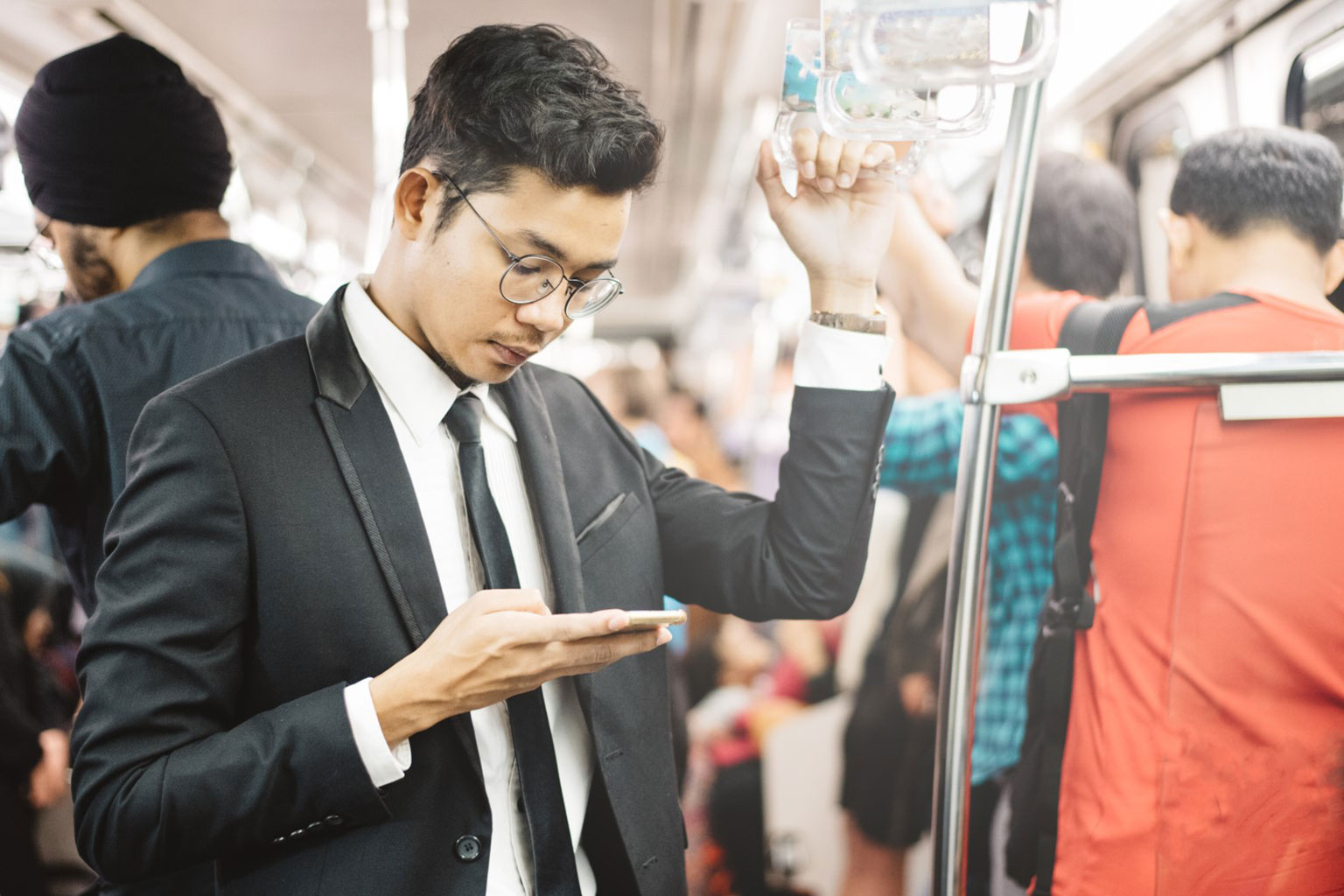 Person on subway