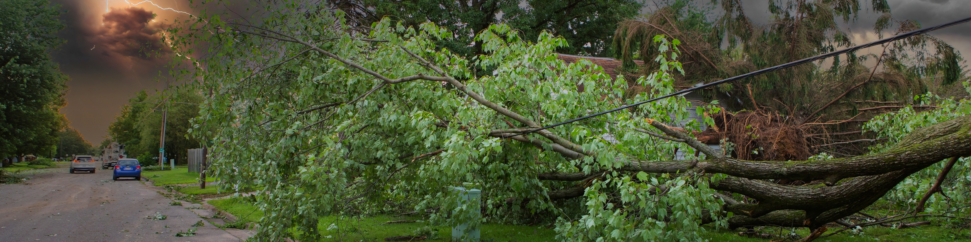 Storm damage after tornado