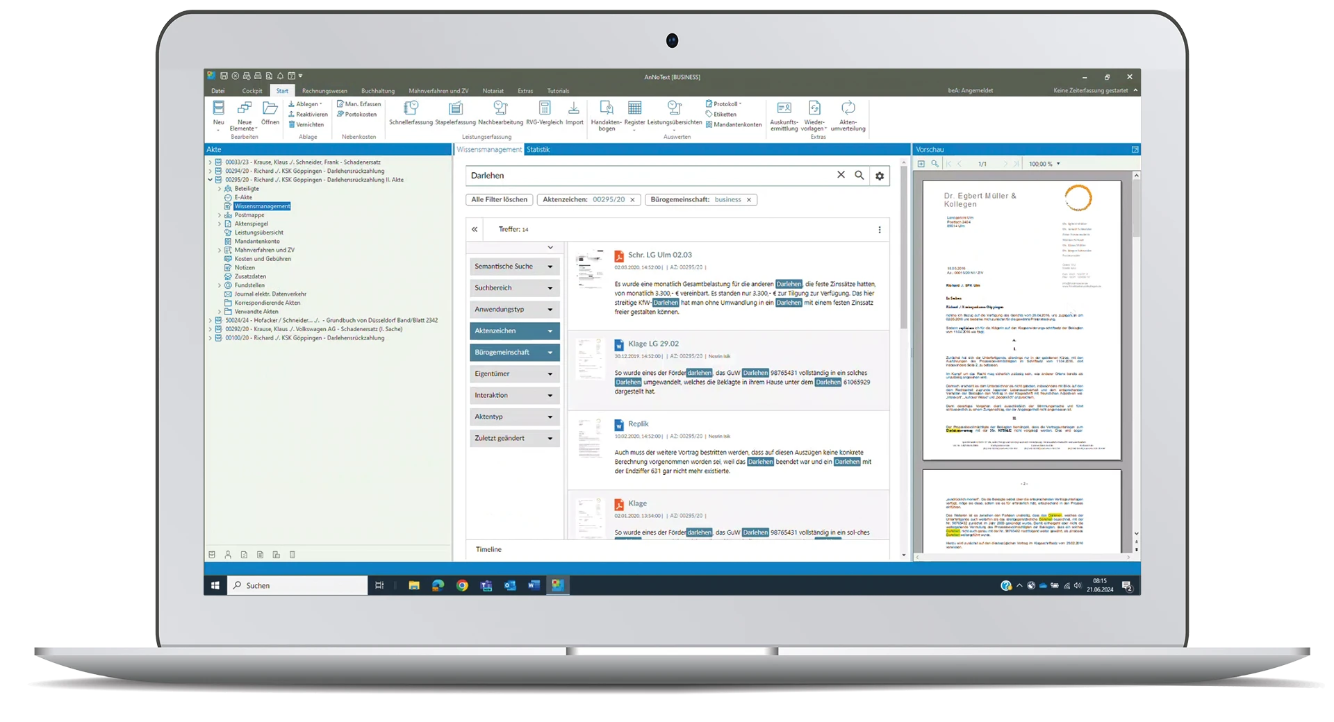 Das Wissensmanagement in der Kanzleisoftware AnNoText