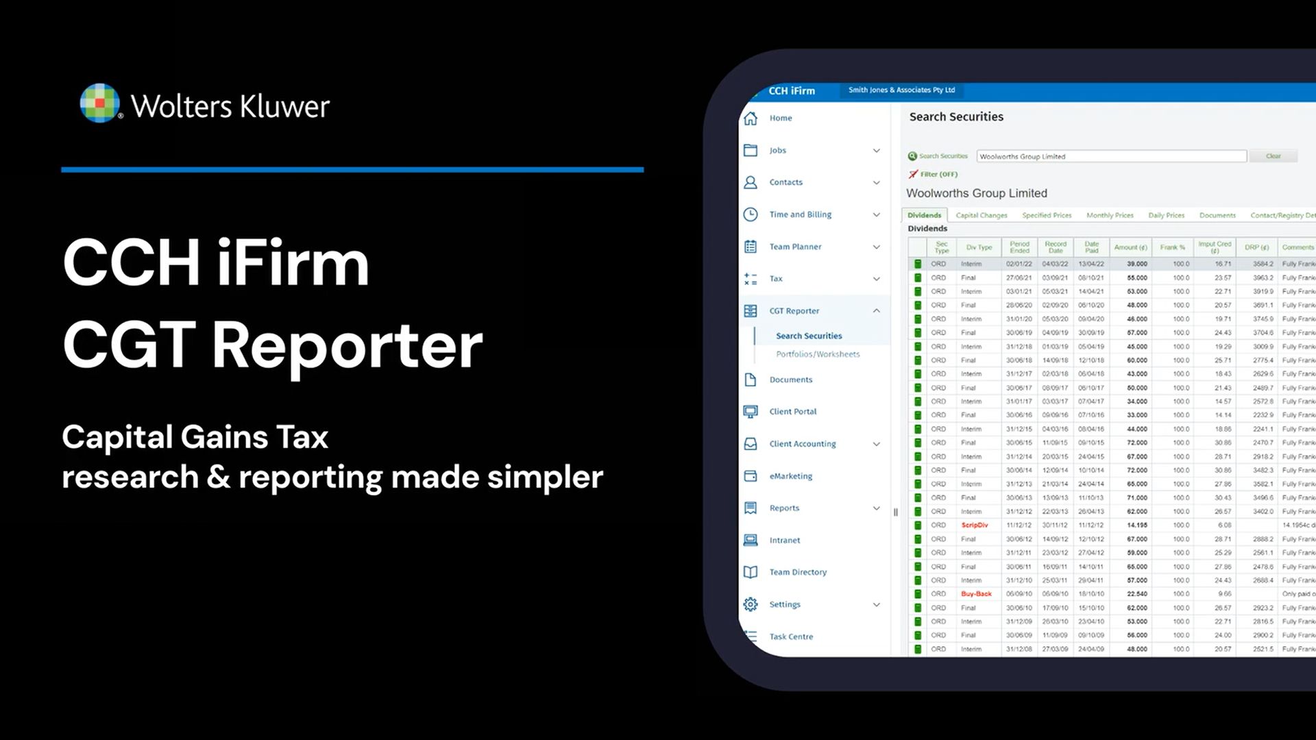 Video Thumbnail - Introducing CCH iFirm CGT Reporter