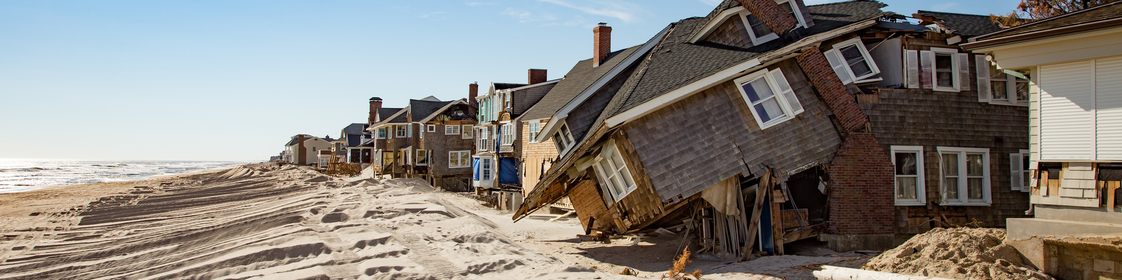 Damage to beach homes after tropical storm