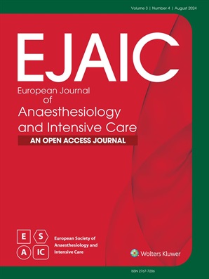 European Journal of Anaesthesiology and Intensive Care cover