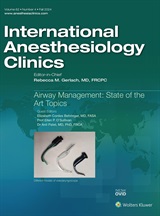 International Anesthesiology Clinics cover