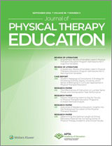 Journal of Physical Therapy Education cover