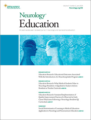 Neurology Education cover