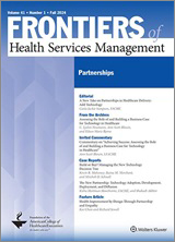 Frontiers of Health Services Management cover