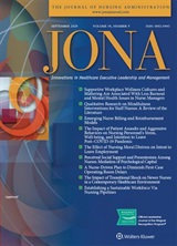 The Journal of Nursing Administration cover