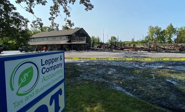 Lepper & Company outside office before fire