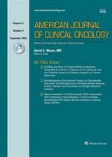 American Journal of Clinical Oncology cover